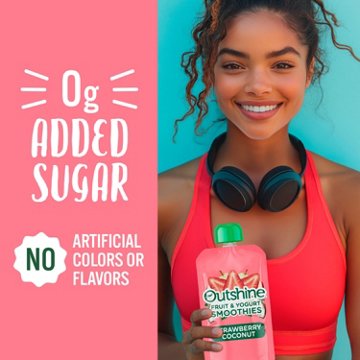 Outshine Fruit & Yogurt Smoothies - Strawberry Coconut, 3.5 oz Pouches