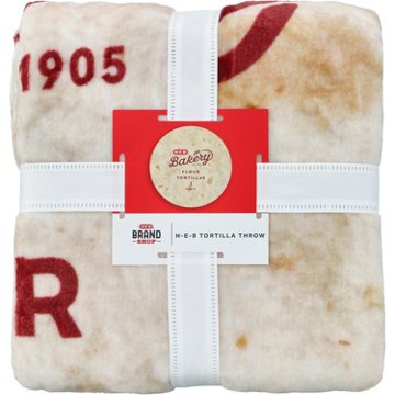 H-E-B Brand Shop Bakery Flour Tortilla Throw Blanket, 70''