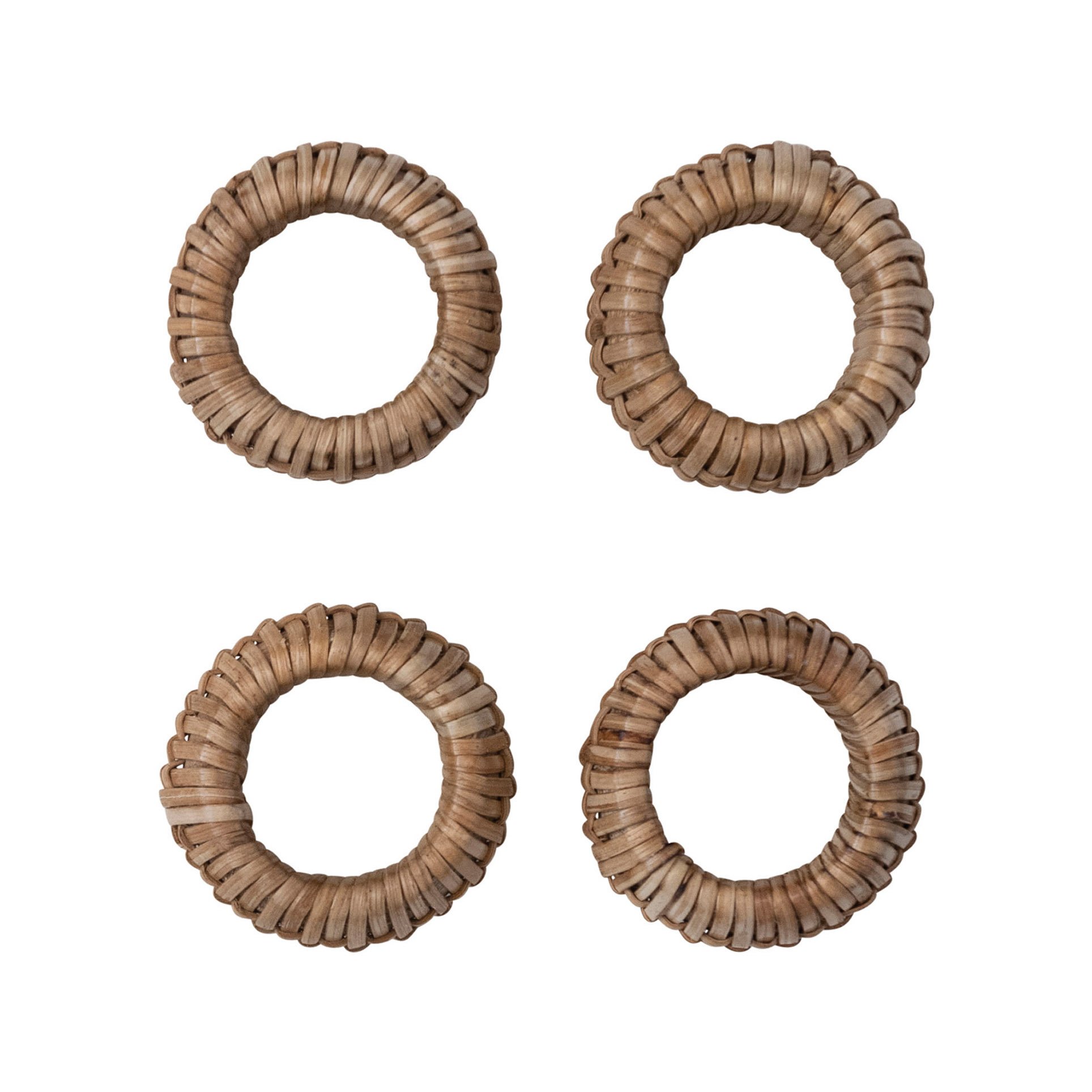 Creative Co-Op Round Rattan Napkin Rings, 4 pk - Shop Seasonal decor at ...