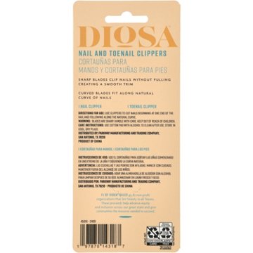 Diosa Nail & Toenail Clippers Set, 2 ct