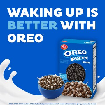 Post Oreo Puffs Cereal - Family Size, 16.5 oz