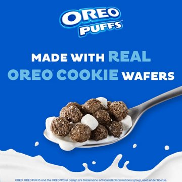 Post Oreo Puffs Cereal - Family Size, 16.5 oz