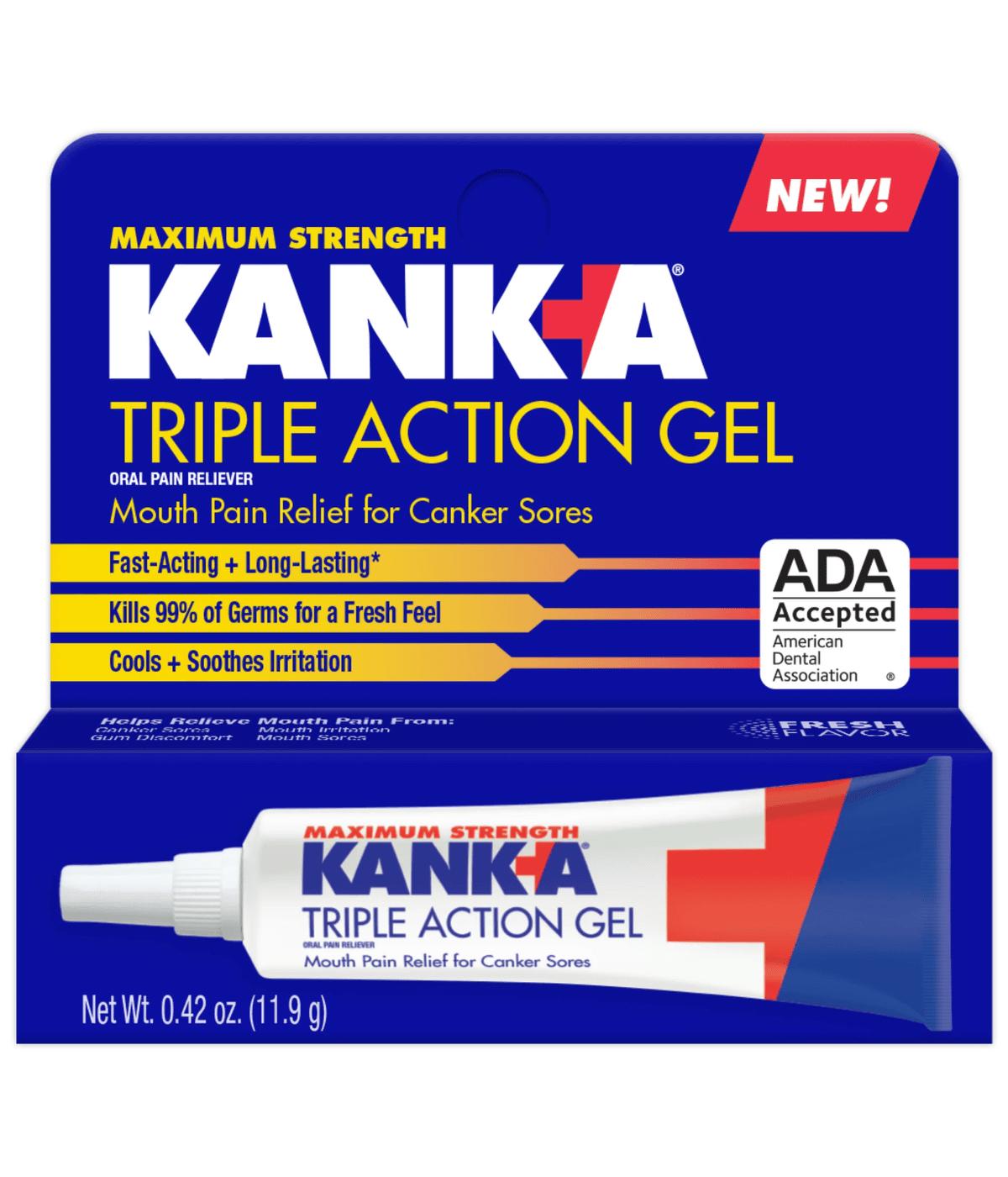 Kanka Triple Action Canker Sores & Oral Pain Relief Gel; image 1 of 2