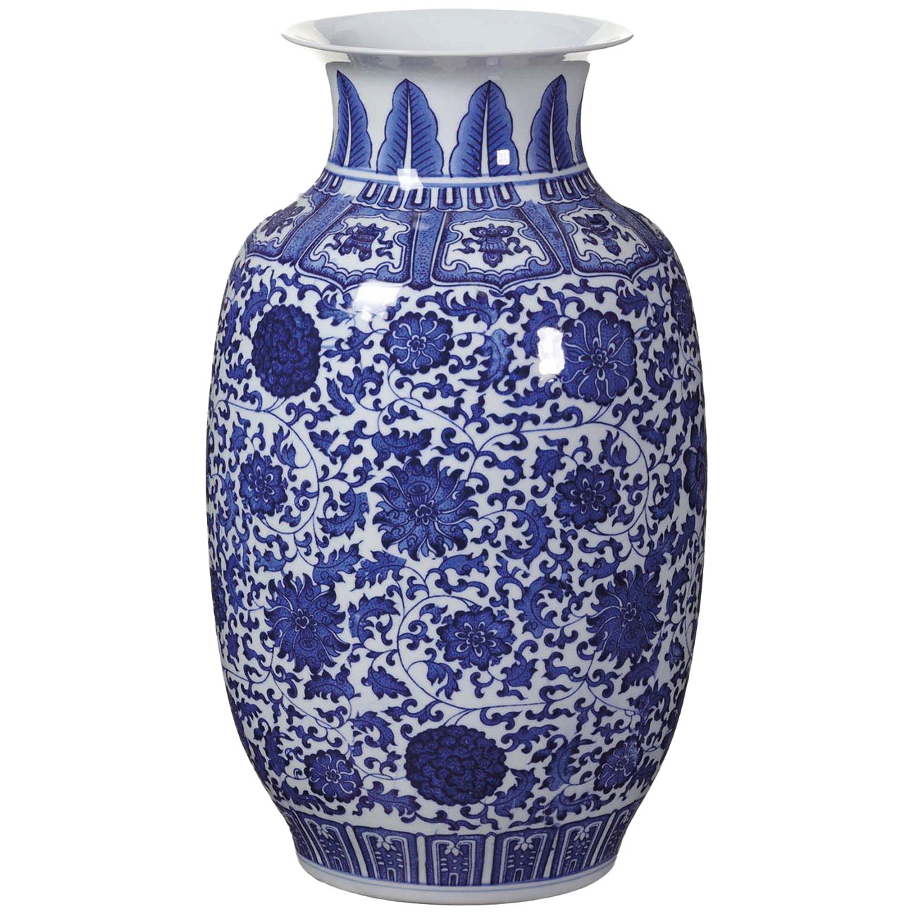 Allstate Floral Ceramic Vase - Blue & White - Shop Seasonal decor at H-E-B