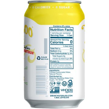Waterloo Flavortown Lemon Italian Ice Sparkling Water 12 pk Cans