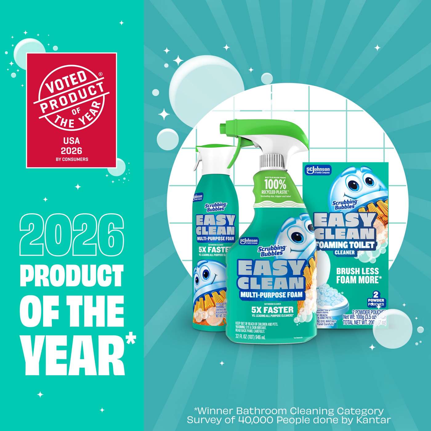 Scrubbing Bubbles Easy Clean Multi-Purpose Foam Bathroom Cleaner Spray; image 3 of 9