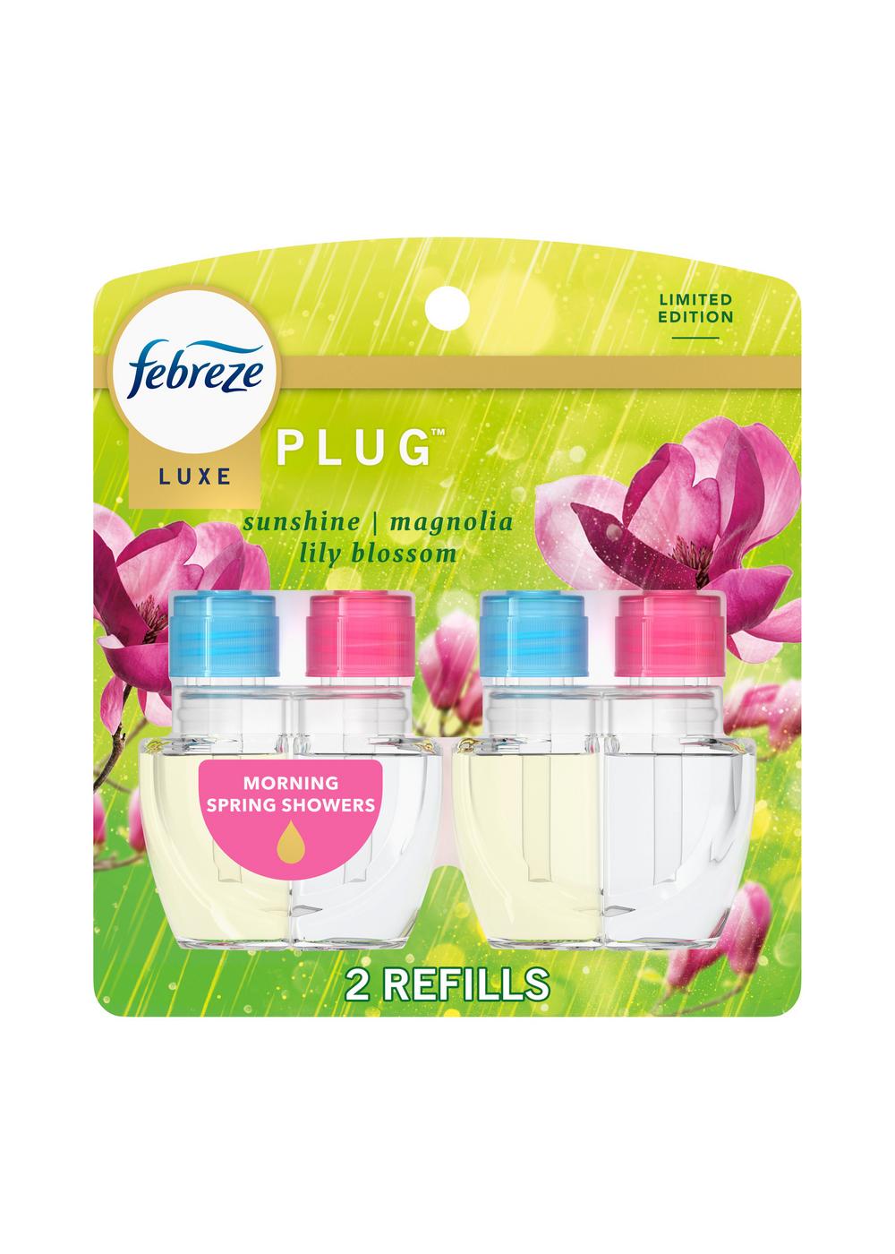 Febreze Luxe Plug In Scented Oil Refill - Morning Spring Showers, 1.7 oz; image 1 of 2