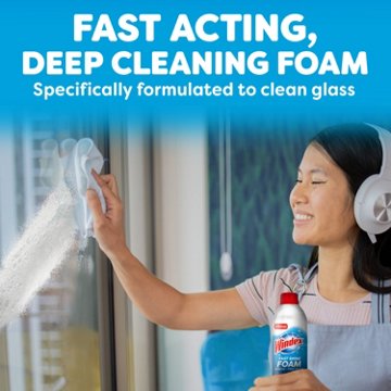 Windex Fast Shine Foam Glass Cleaner, No-Drip Aerosol Cleaning Spray