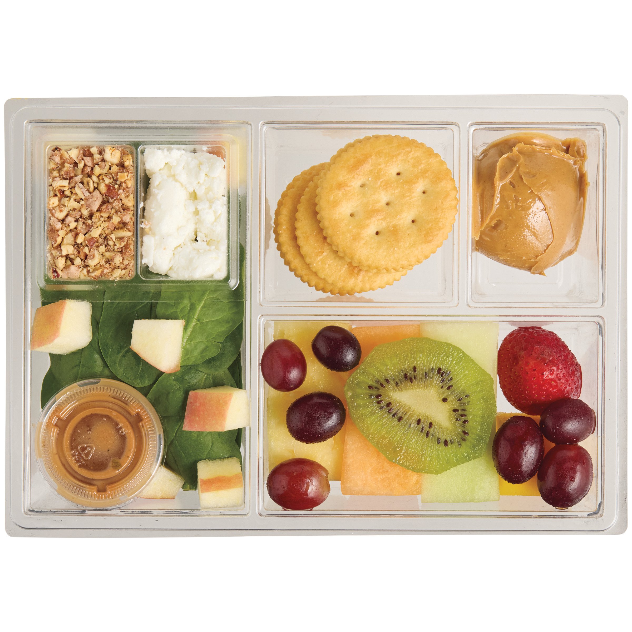 Mibo Fresh Bento Box - Spinach Salad, Fruit & Crackers - Shop Mixed ...