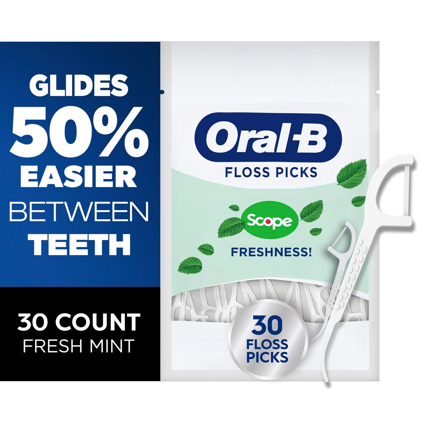 Oral-B Travel Size Pack Floss Picks - Scope Fresh Mint; image 1 of 9