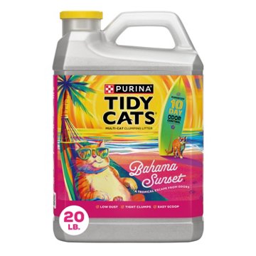 Tidy Cats Purina Bahama Sunset Scented Clumping Cat Litter Odor Control Formula, 20 lb