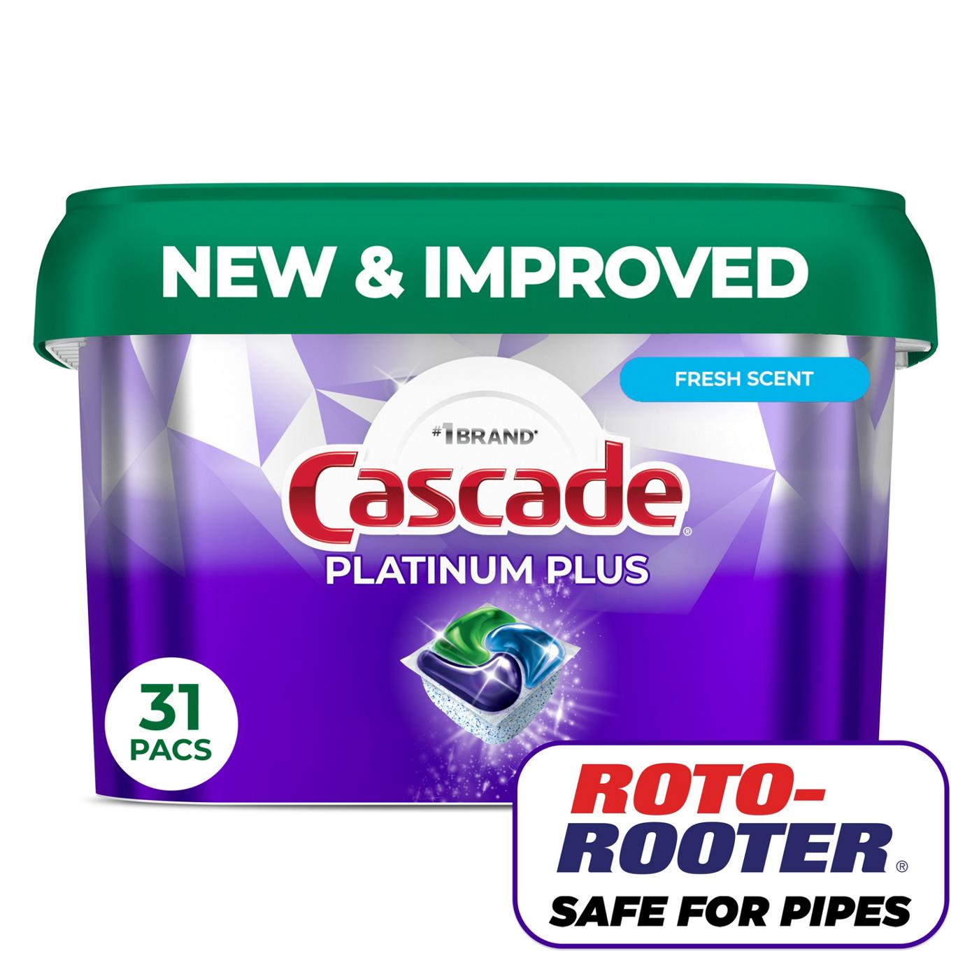 Cascade Platinum Plus Dishwasher Pods, Lemon Scent; image 9 of 10