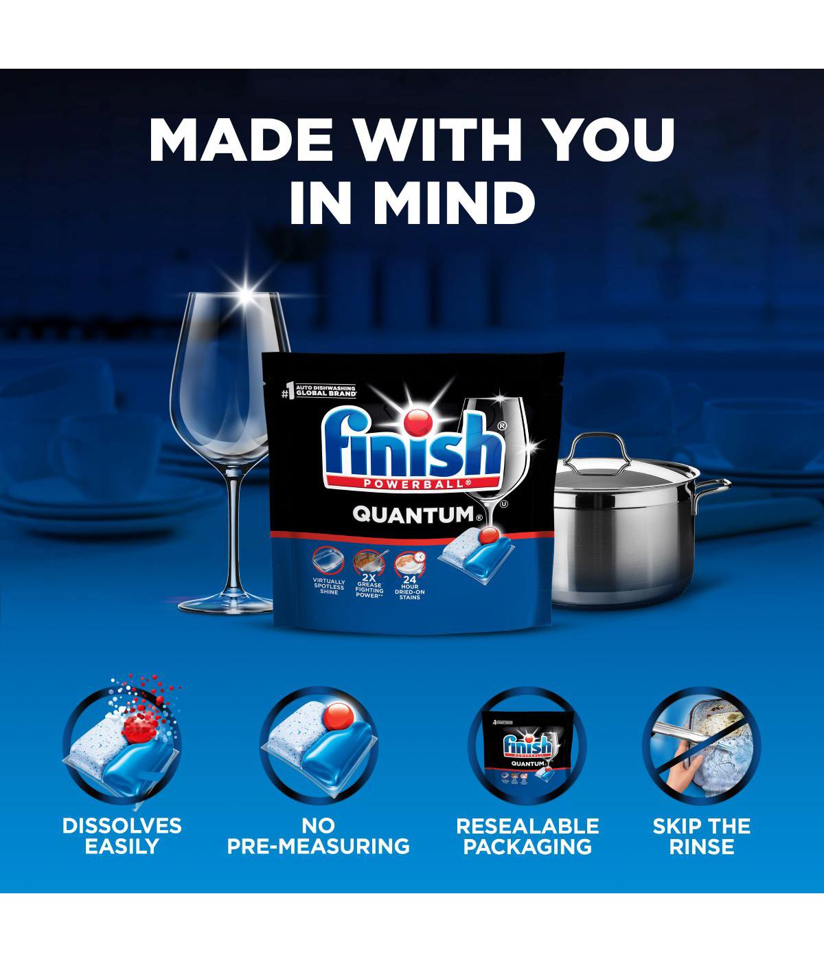 Finish Quantum Dishwasher Detergent Pods; image 2 of 5