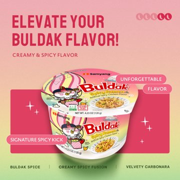 Samyang Buldak Cream Carbonara Spicy Chicken Ramen Instant Soup Big Bowl