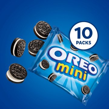 OREO Mini Chocolate Sandwich Cookies Multipack 1 oz Bags, 10 ct