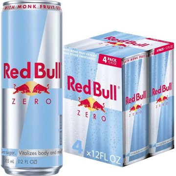 Red Bull Zero Original Energy Drink 4 pk Cans
