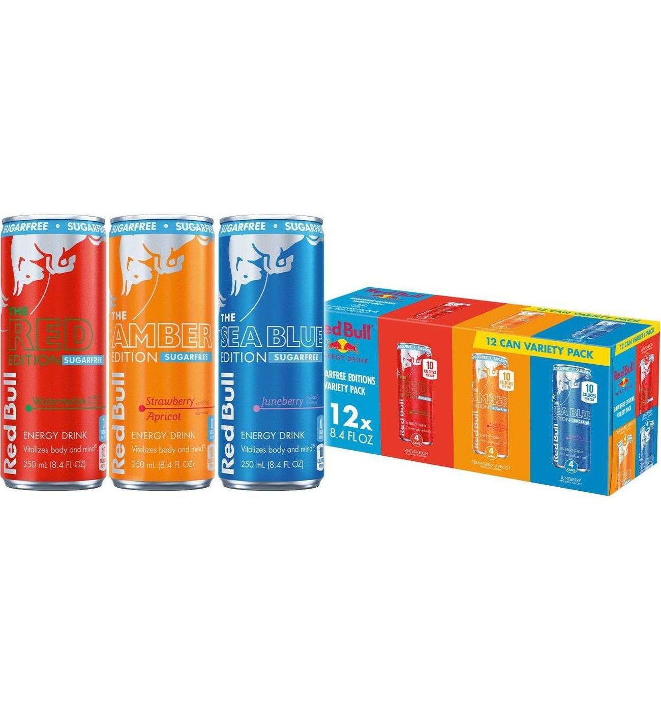 Red Bull Sugar Free Variety Pack Energy Drink 12 pk Cans; image 1 of 4