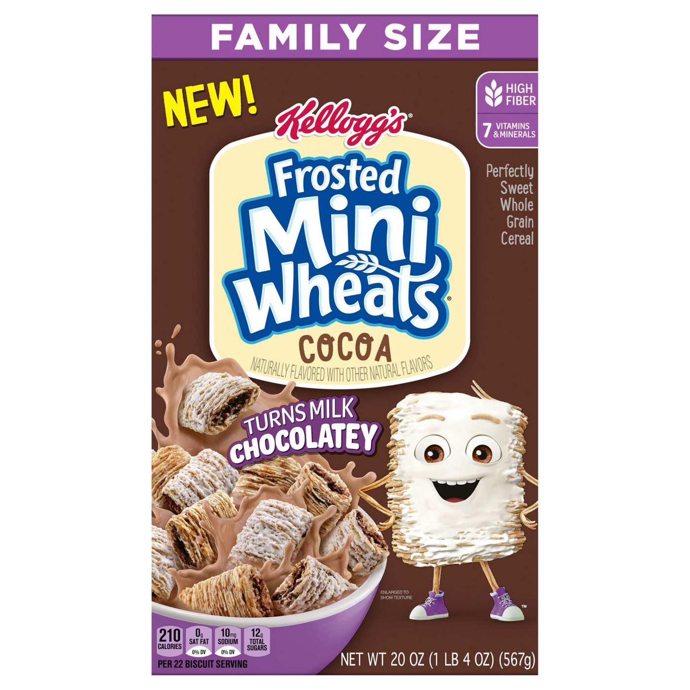 Kellogg's Frosted Mini Wheats Cocoa Cereal - Family Size; image 1 of 6