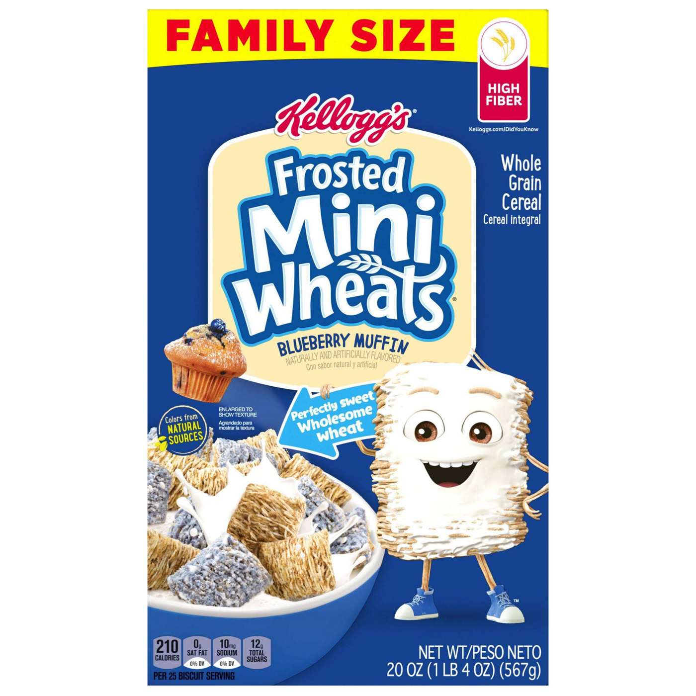 Kellogg's Frosted Mini Wheats Blueberry Muffin Cereal - Family Size; image 1 of 4