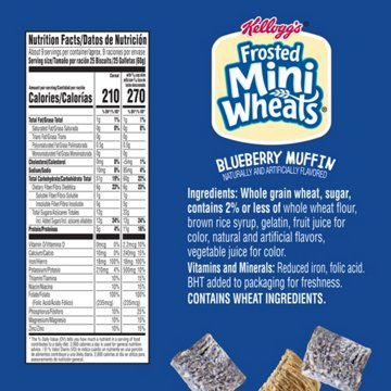 Kellogg's Frosted Mini Wheats Blueberry Muffin Cereal - Family Size