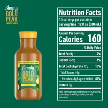 Gold Peak Simply Iced Tea & Lemonade, 52 oz