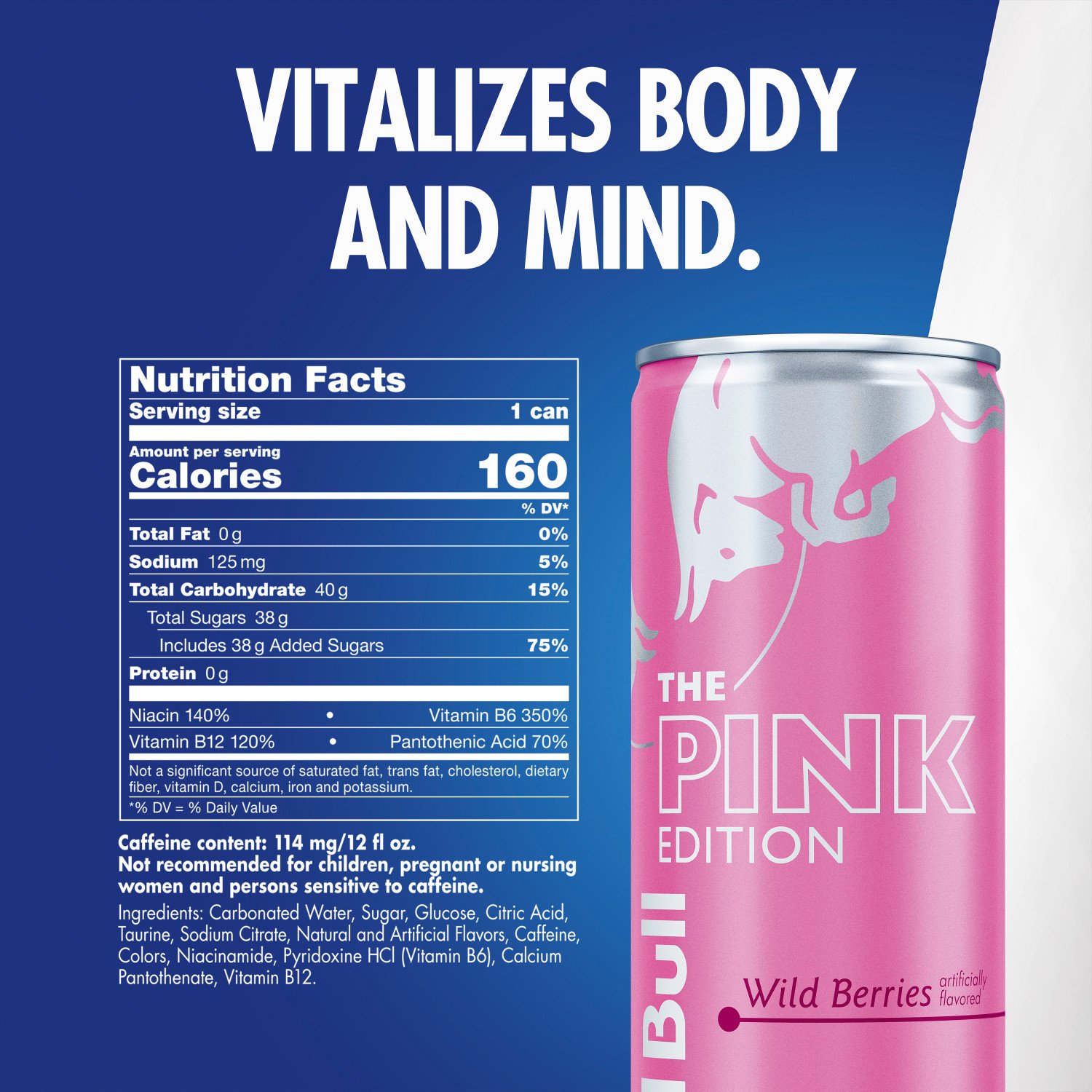 does redbull have l carnitine Red Bull Pink Edition Wild Berries Energy Drink