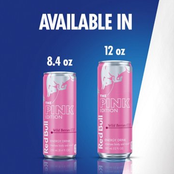 Red Bull Pink Edition Wild Berries Energy Drink 4 pk Cans, 12 oz