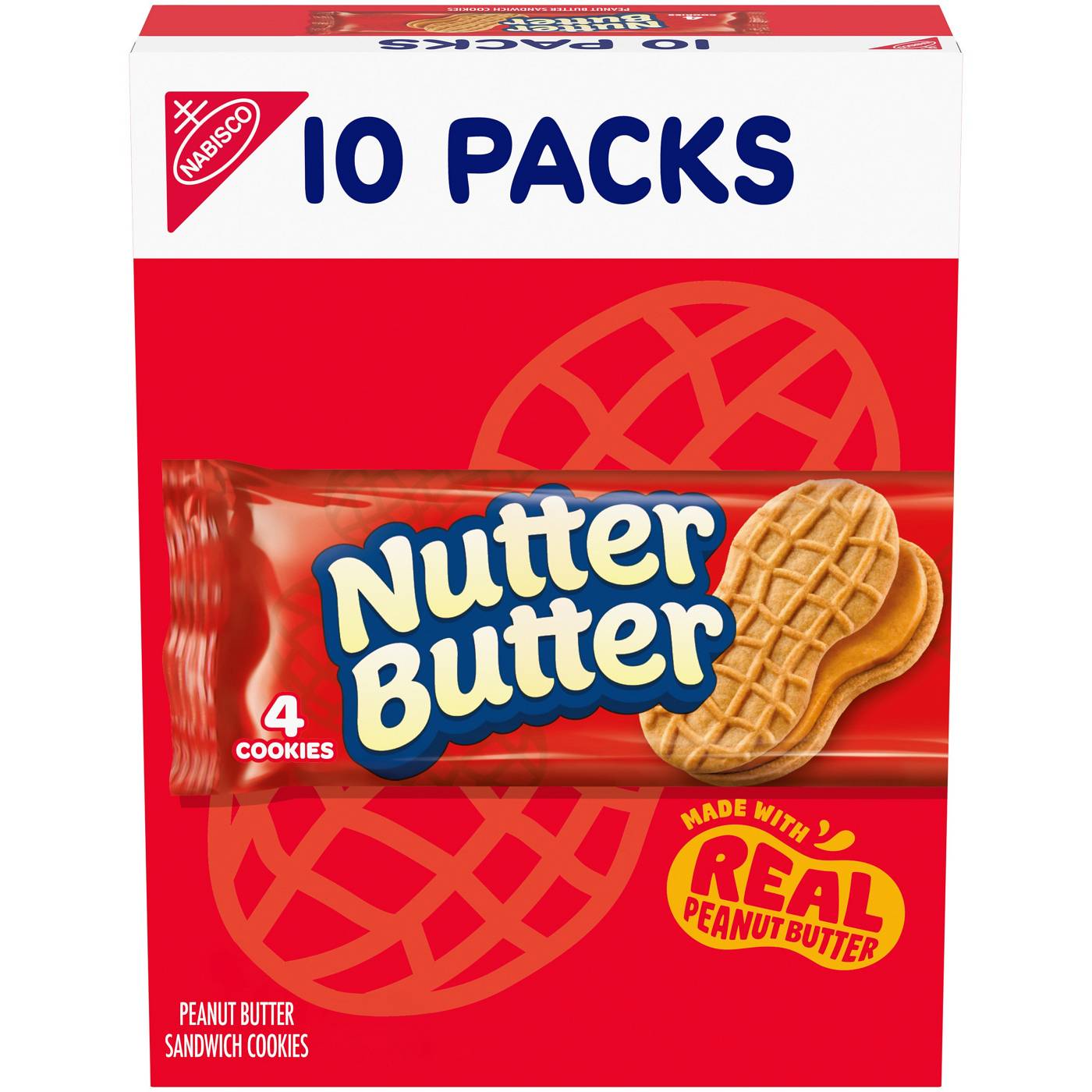 Nutter Butter Peanut Butter Sandwich Cookies; image 1 of 10