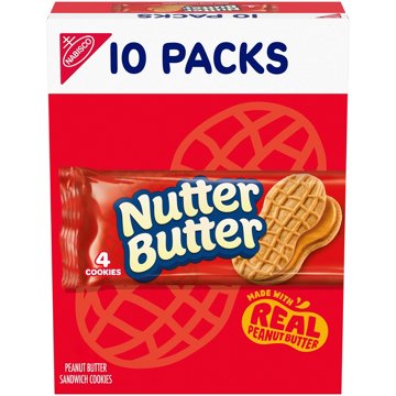 Nutter Butter Peanut Butter Sandwich Cookies, 10 ct