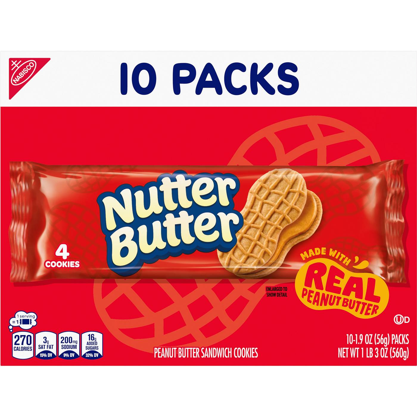 Nutter Butter Peanut Butter Sandwich Cookies; image 10 of 10