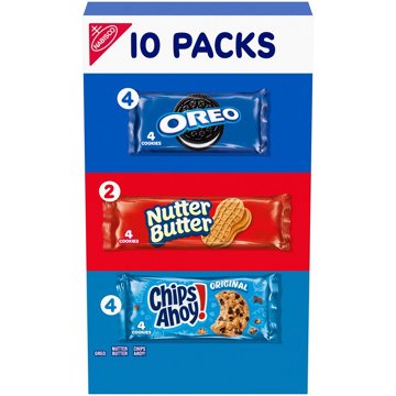 Nabisco Cookie Variety Pack - OREO, Nutter Butter & Chips Ahoy!, 10 ct