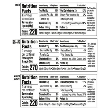 Nabisco Cookie Variety Pack - OREO, Nutter Butter & Chips Ahoy!, 10 ct