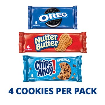 Nabisco Cookie Variety Pack - OREO, Nutter Butter & Chips Ahoy!, 10 ct
