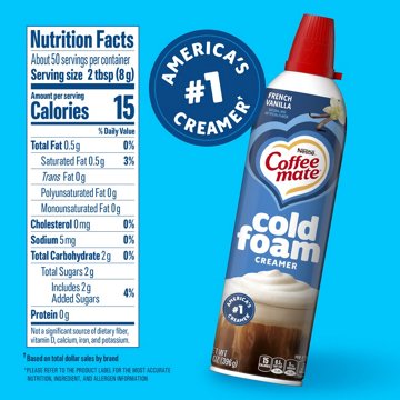 Nestle Coffee Mate Cold Foam Creamer - French Vanilla