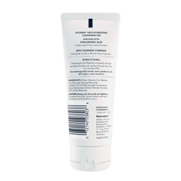 Eucerin Travel Size Gentle Hydrating Face Cleansing Gel + Hyaluronic Acid