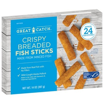 Great Catch Crispy Breaded Fish Sticks, 14 oz