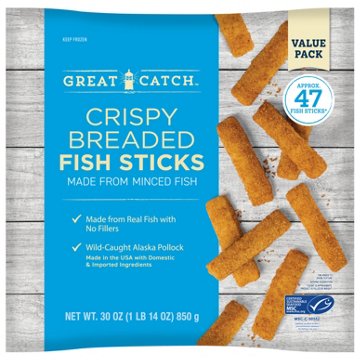 Great Catch Crispy Breaded Fish Sticks - Value Pack