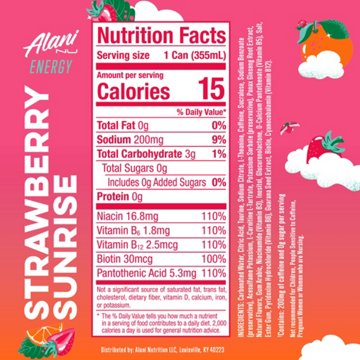 Alani Nu Zero Sugar Energy Drink - Strawberry Sunrise
