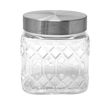 Blue Harbor Paragon Square Glass Storage Jar, 27 oz
