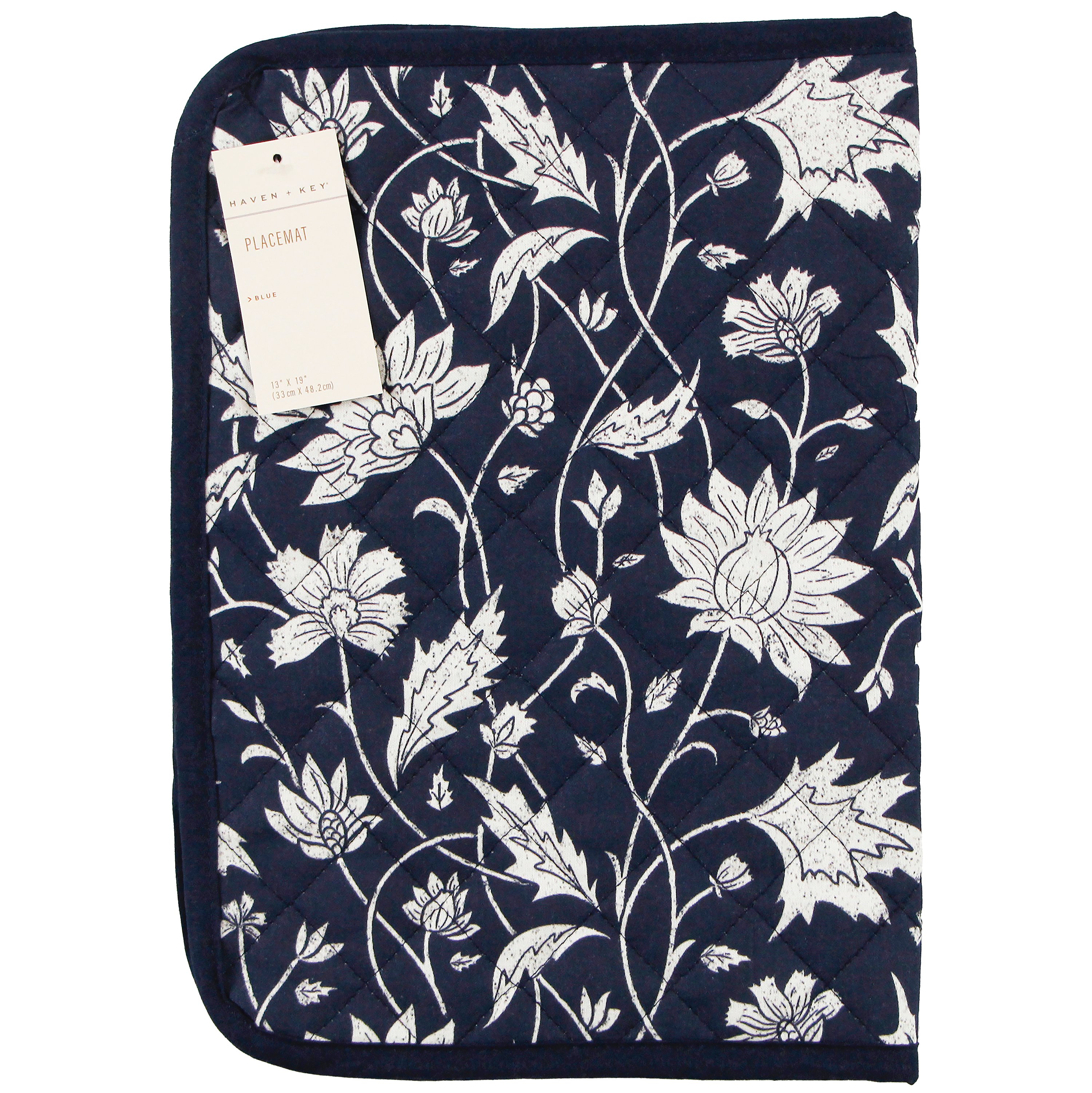 Haven + Key Quilted Placemat - Blue Floral - Shop Seasonal decor at H-E-B