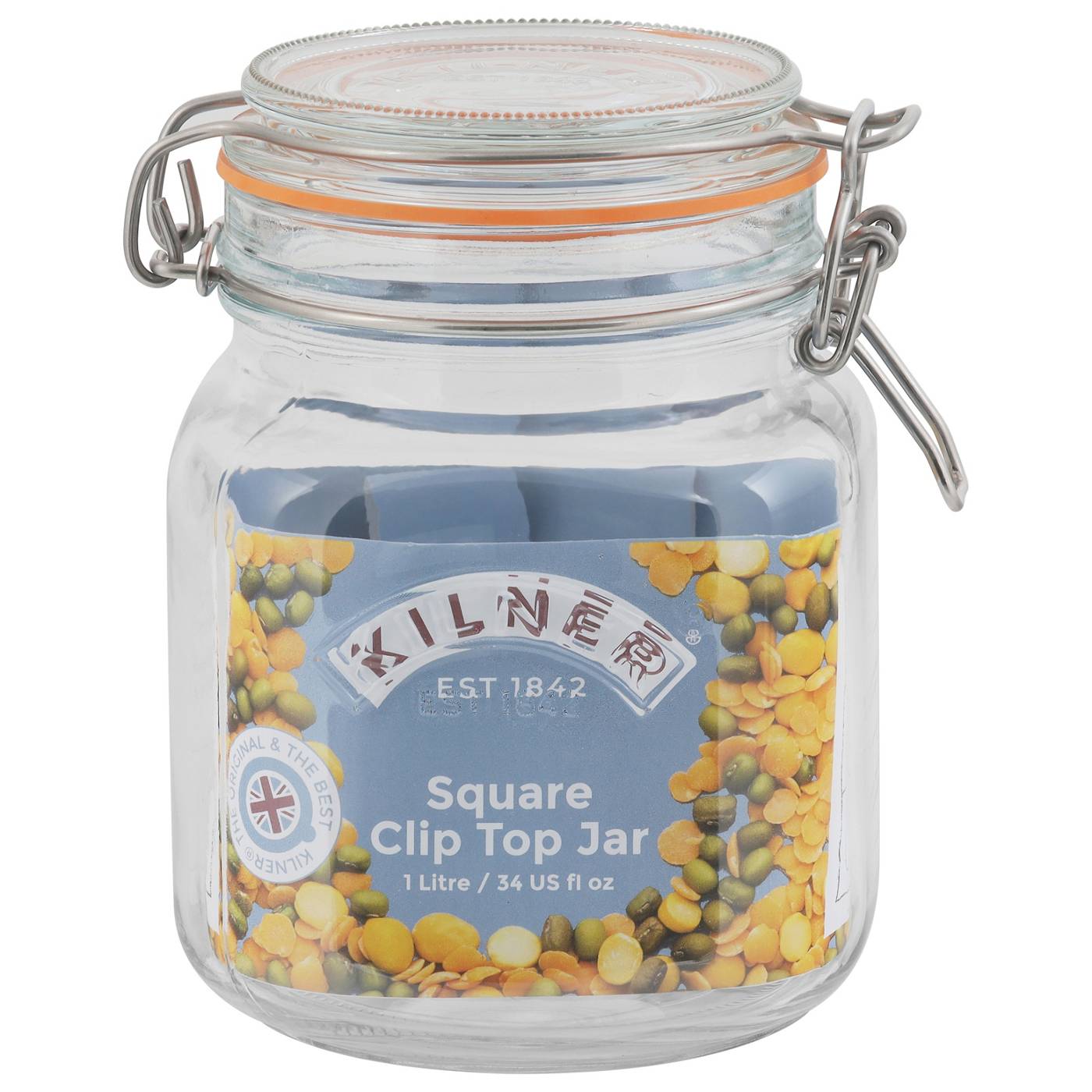 Kilner Square Clip Top Storage Jar; image 1 of 6