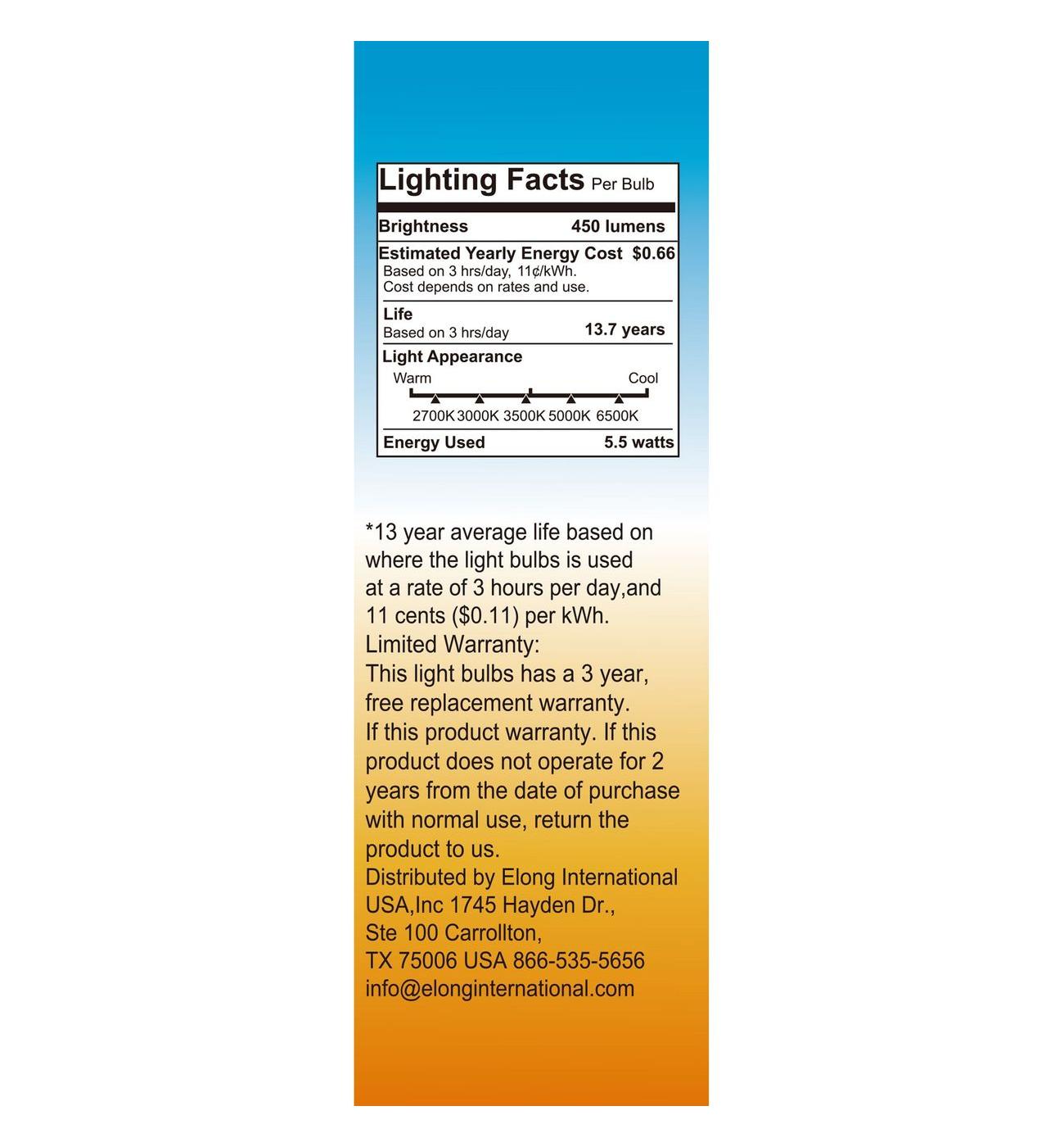 Green Watt A19 40-Watt LED Dimmable Lightbulb; image 3 of 4