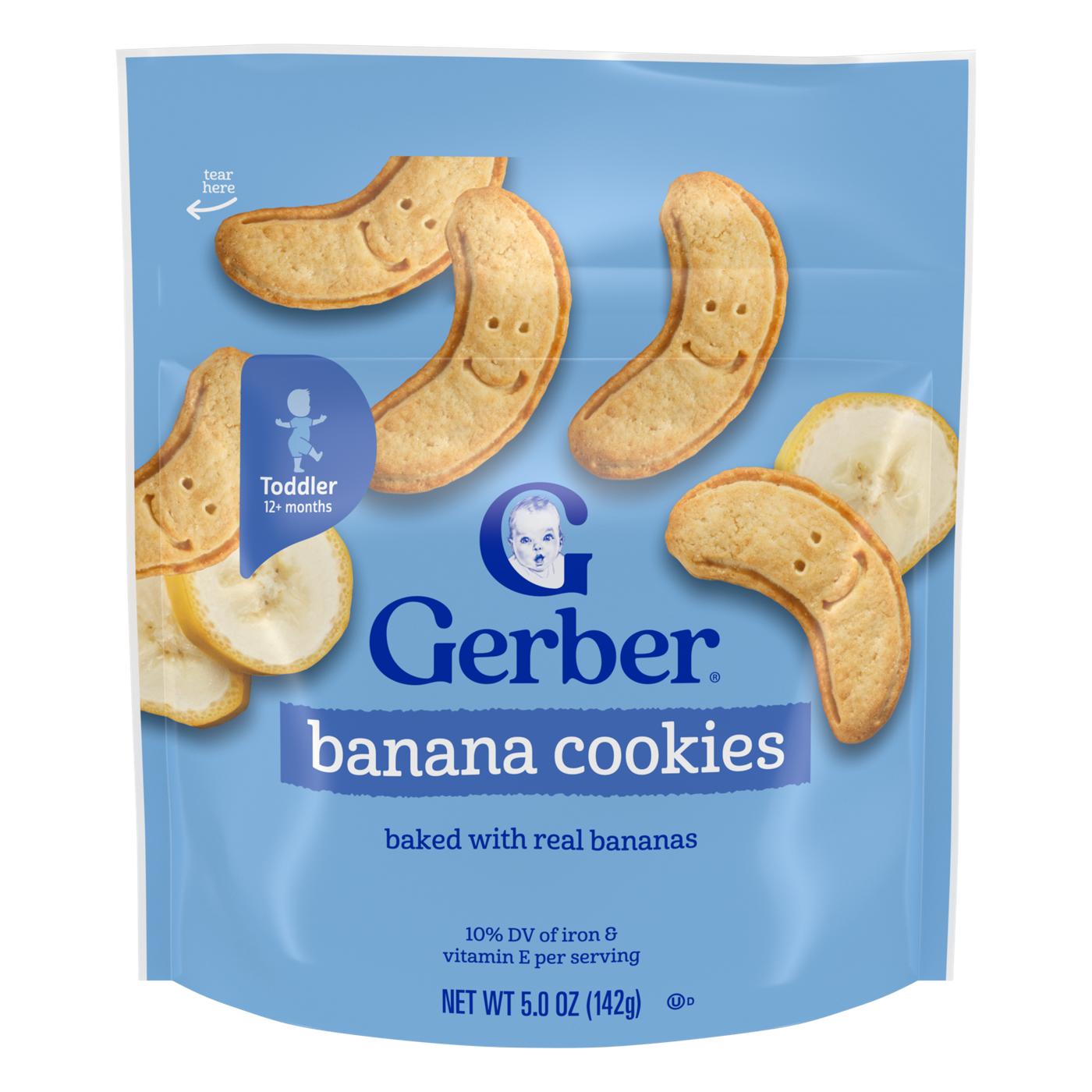 Gerber Toddler Snacks, Banana Cookies, Finger Foods, Snacks For Toddlers; image 1 of 9
