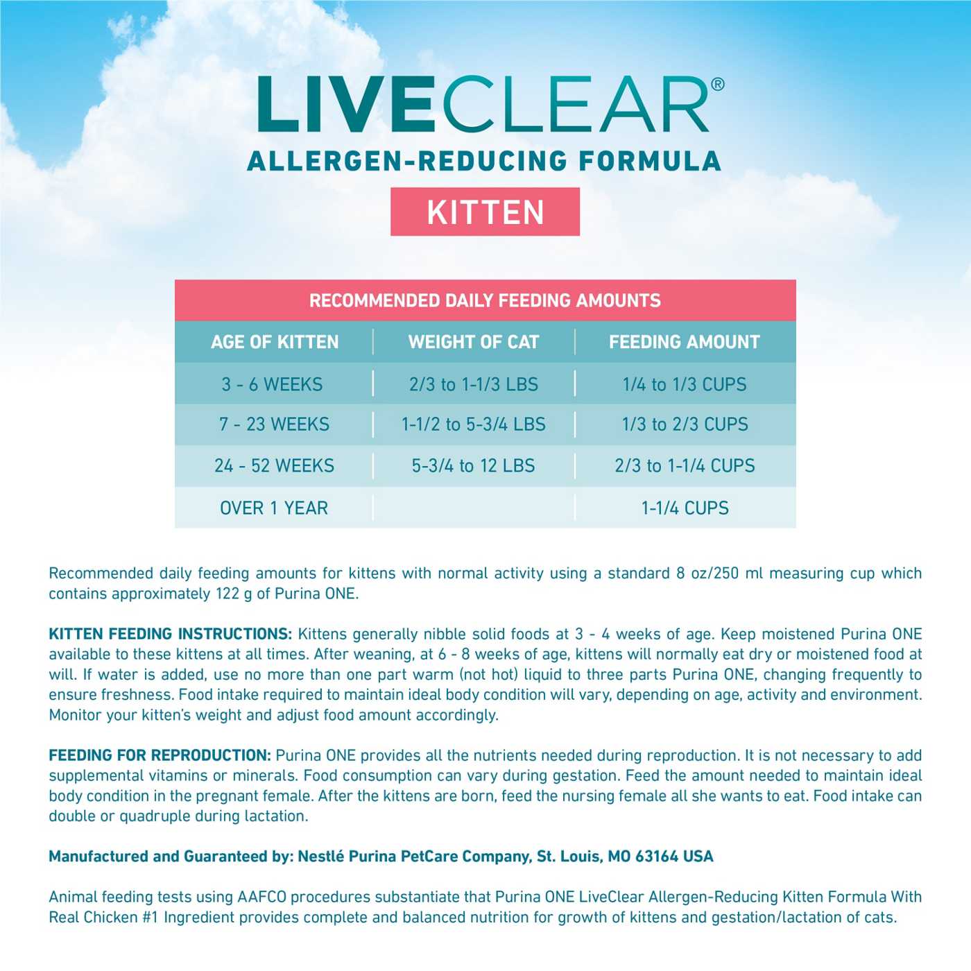 Purina ONE LiveClear Allergen-Reducing Cat Food Dry Formula - Real Chicken As The Number One Ingredient; image 6 of 9