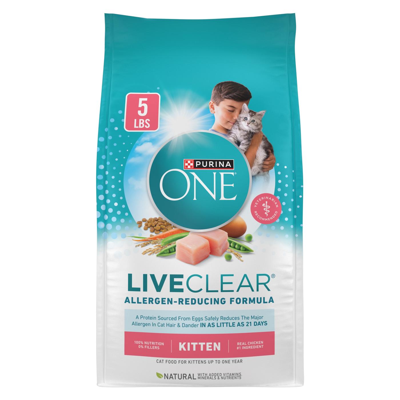 Purina ONE LiveClear Allergen-Reducing Cat Food Dry Formula - Real Chicken As The Number One Ingredient; image 1 of 9