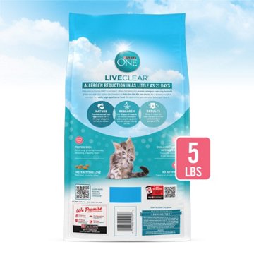 Purina ONE LiveClear Allergen-Reducing Cat Food Dry Formula - Real Chicken As The Number One Ingredient, 5 lb