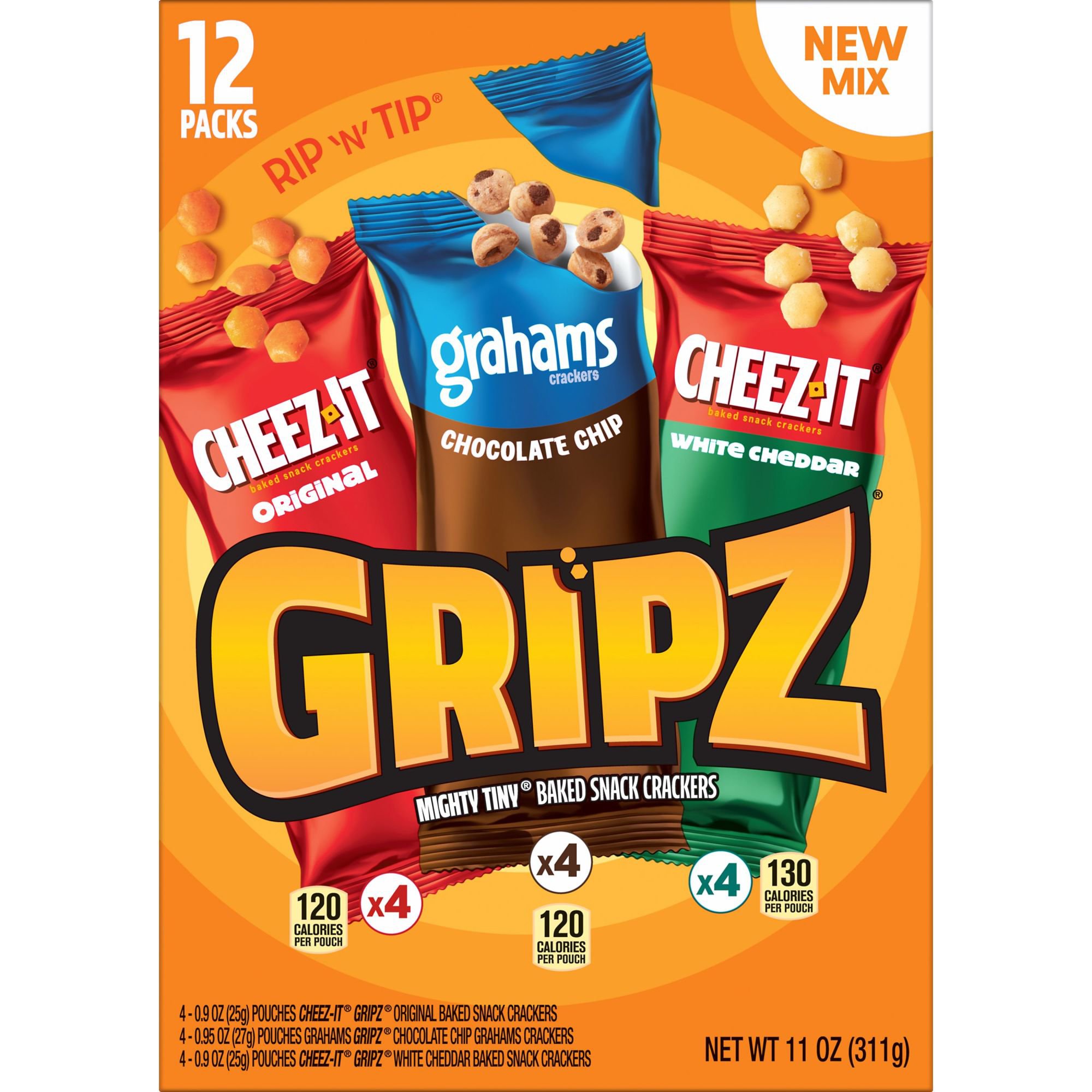 Cheez-It Gripz Mighty Tiny Baked Snack Crackers Variety Pack - Shop ...