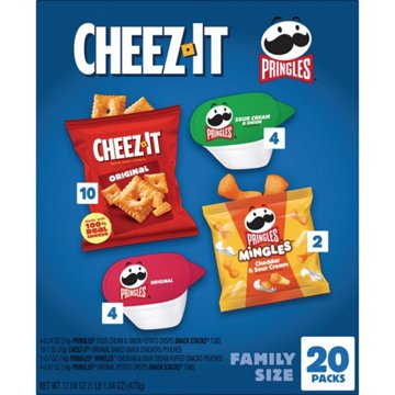 Cheez-It & Pringles Variety Pack, 20 ct