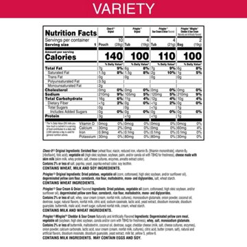 Cheez-It & Pringles Variety Pack, 20 ct