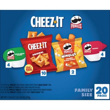Cheez-It & Pringles Variety Pack, 20 ct